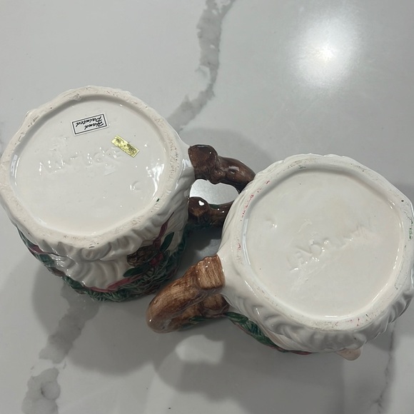 Vintage Nantucket Santa Claus Christmas Mugs – Hand Painted – Set of 2 - Picture 10 of 16